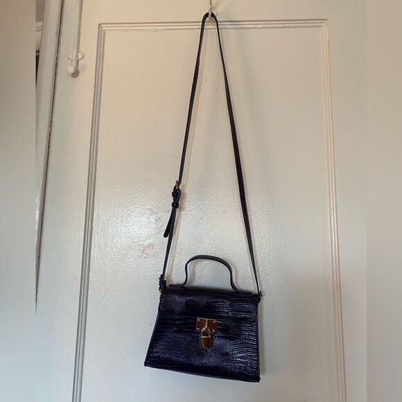Forever 21 Faux Leather Blue Crossbody Purse Bag - Picture 8 of 8